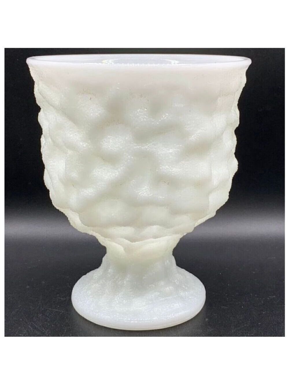 E.O. Brody Co.milk glass vase planter pedestal bumpy Vintage 50Vintage White Mi - Picture 10 of 10